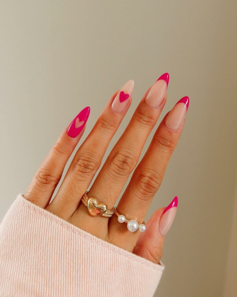 Sweetheart Look with Pink Nails 