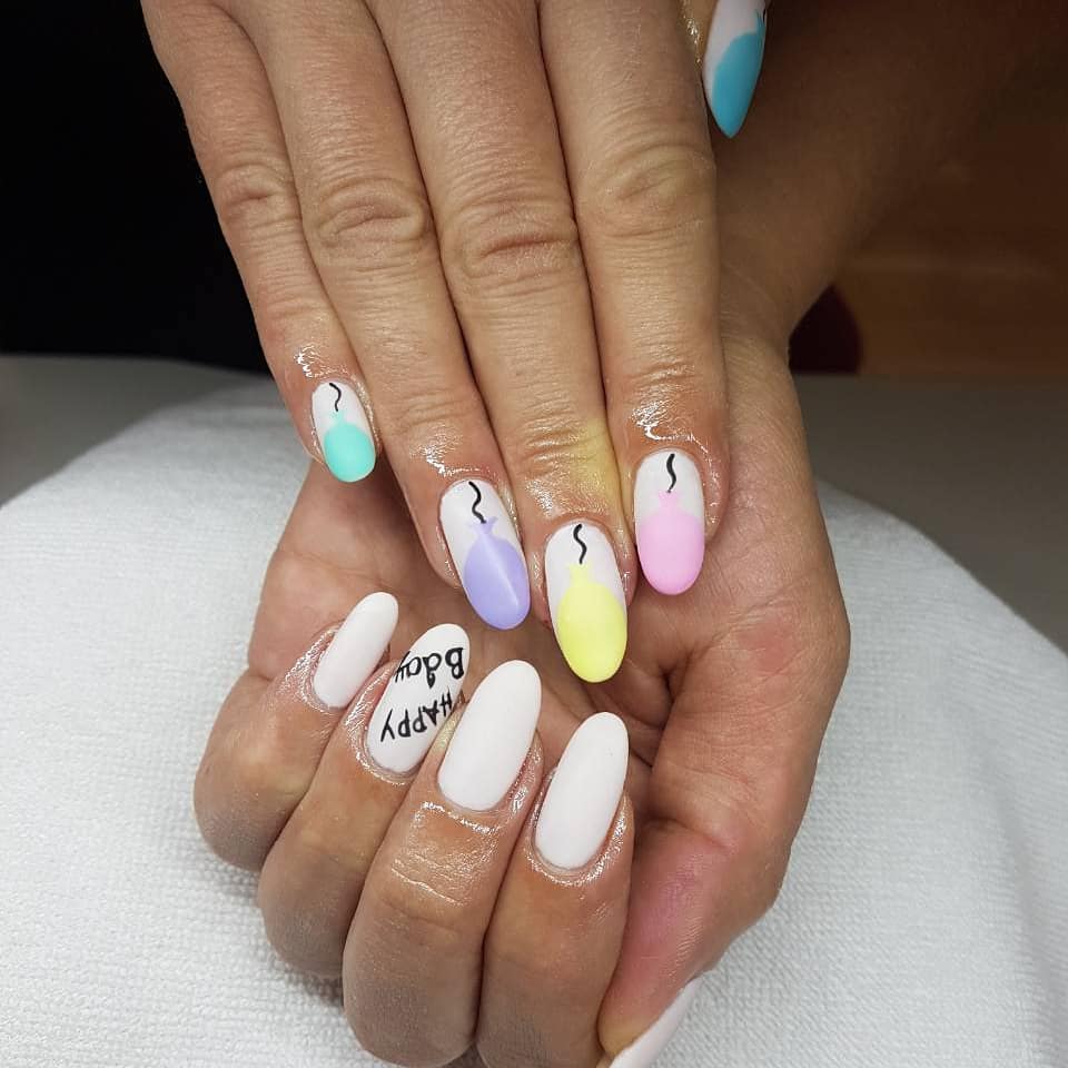 Pastel Balloons Nails