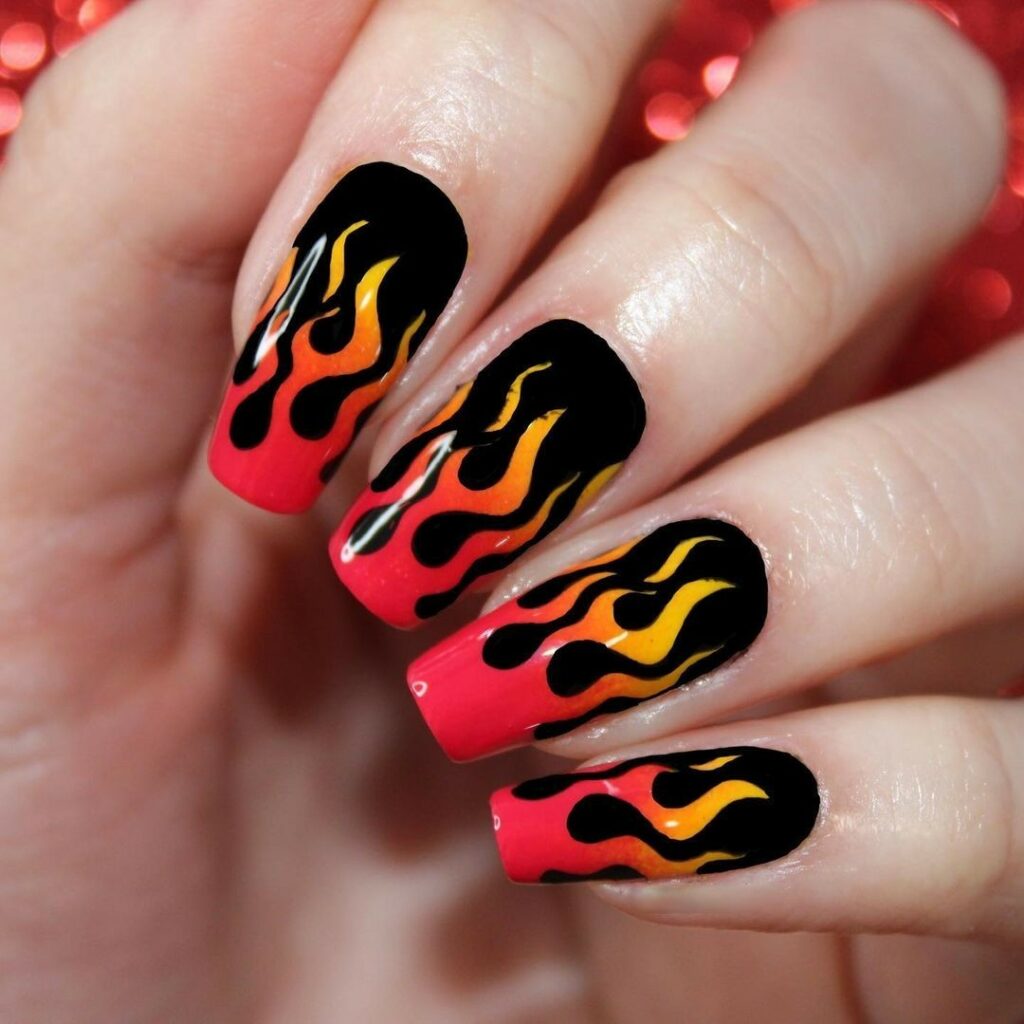 Yellow, Red, and Orange Flames