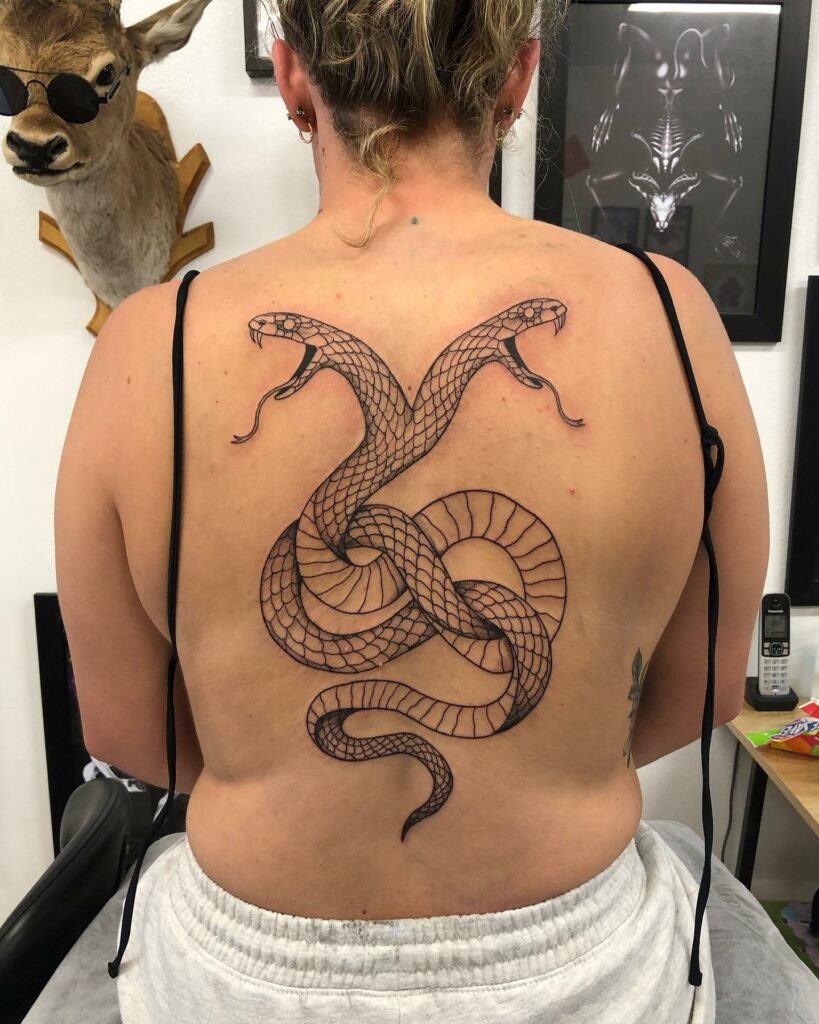 Two-Headed Snake Tattoo