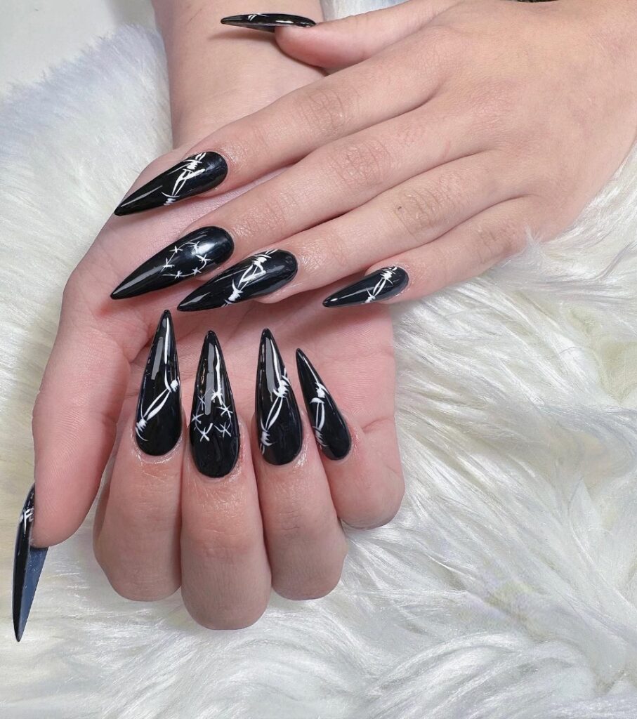 Black Stiletto Nails