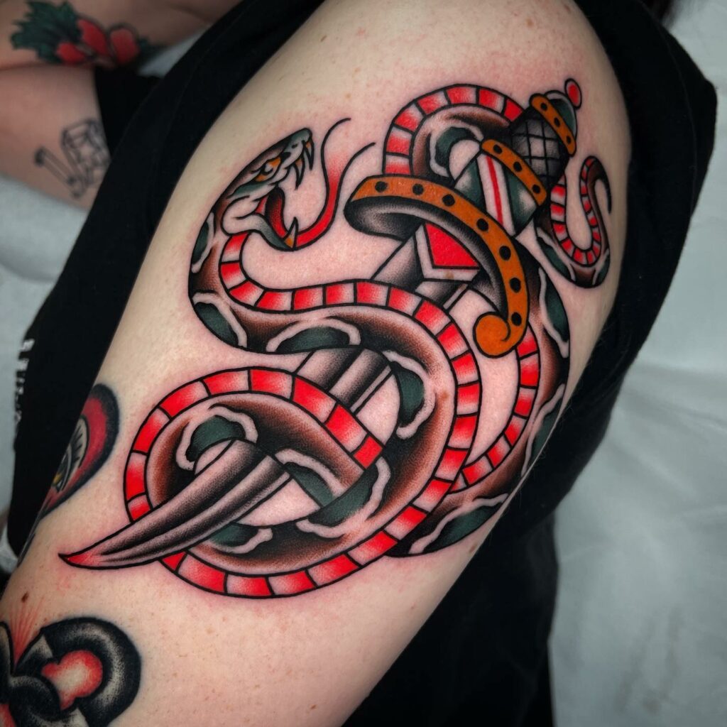 Traditional Snake Tattoo