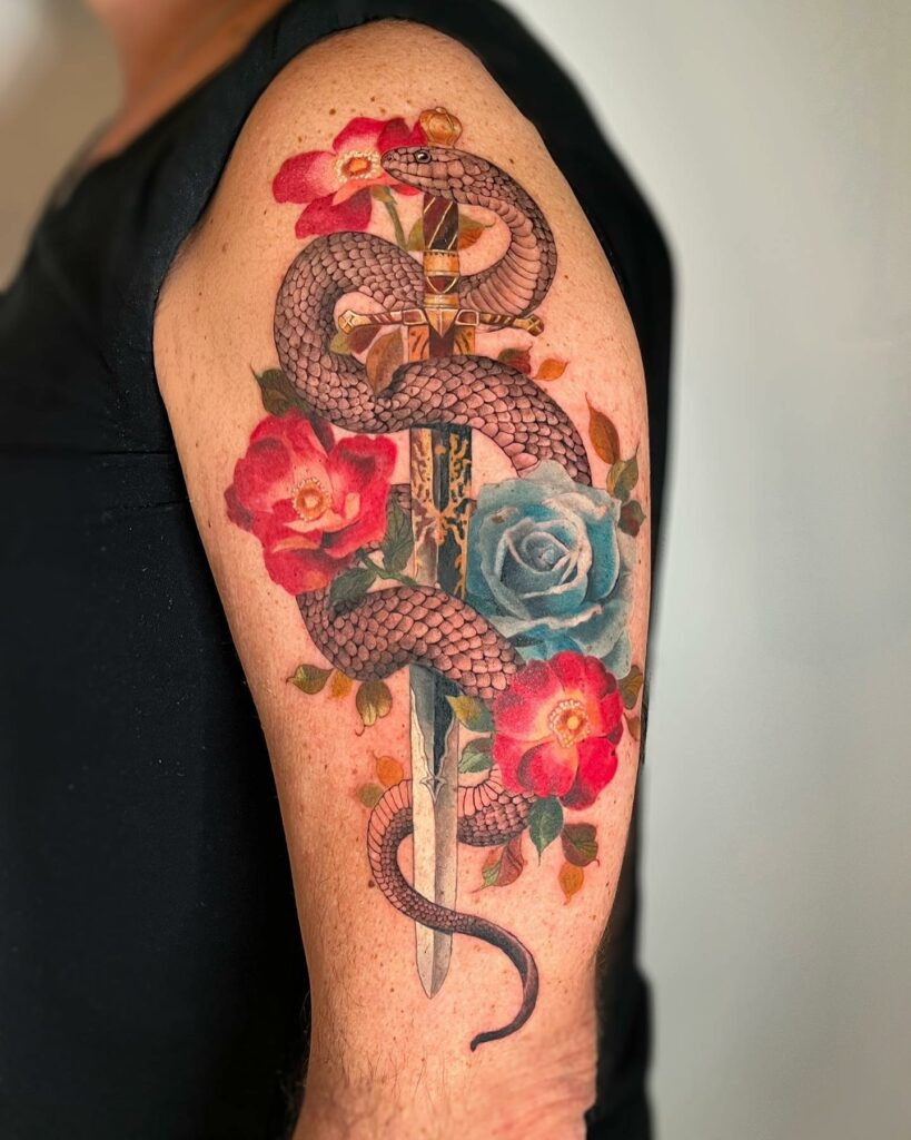 Realistic Snake Tattoo