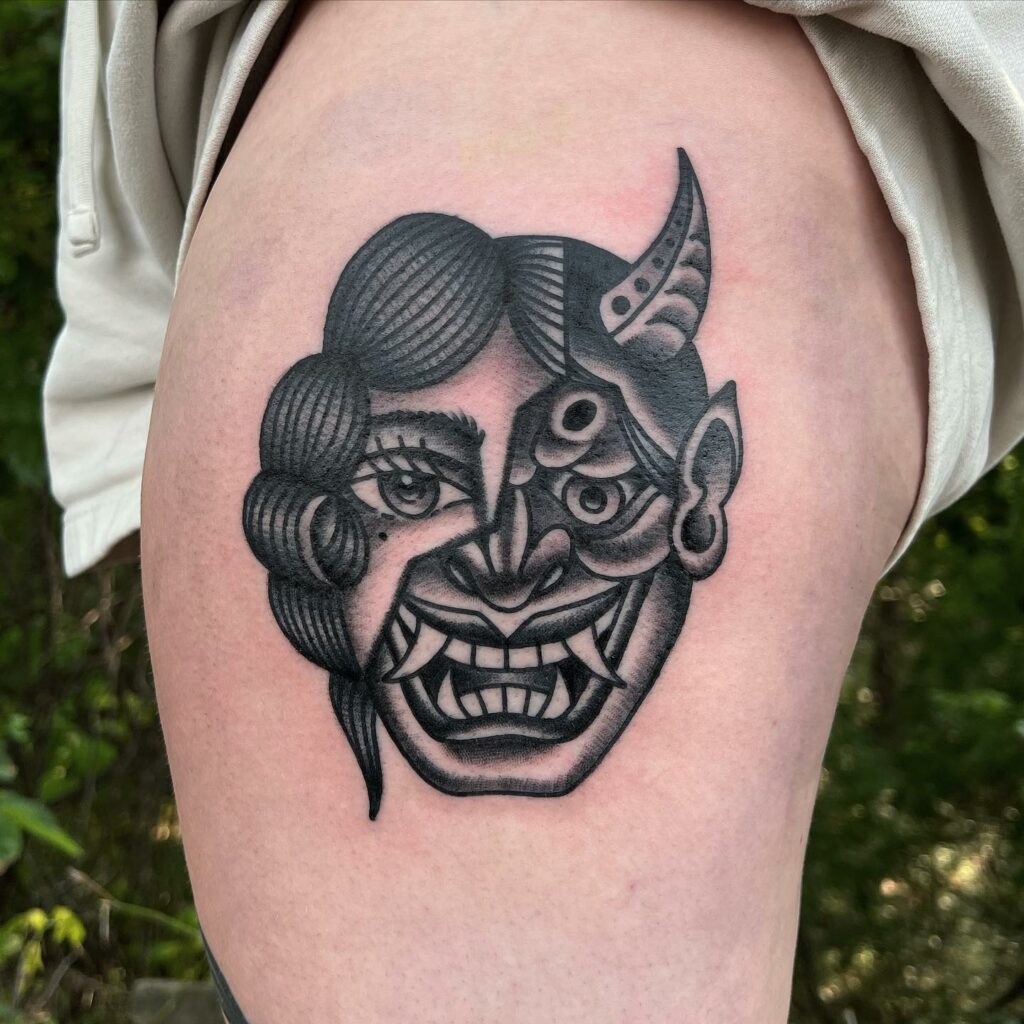 Hannya Mask Tattoo