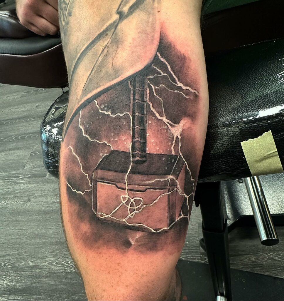 Modern Thor’s Hammer Tattoo