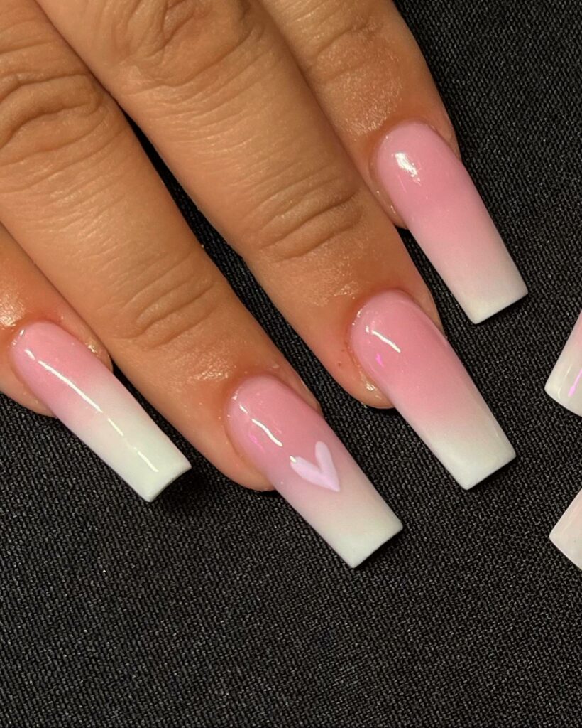 Pink Hearts In Ombré