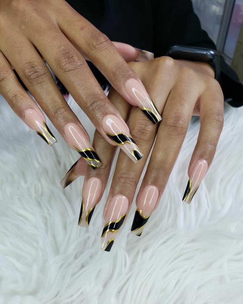 Black and Gold Stripes