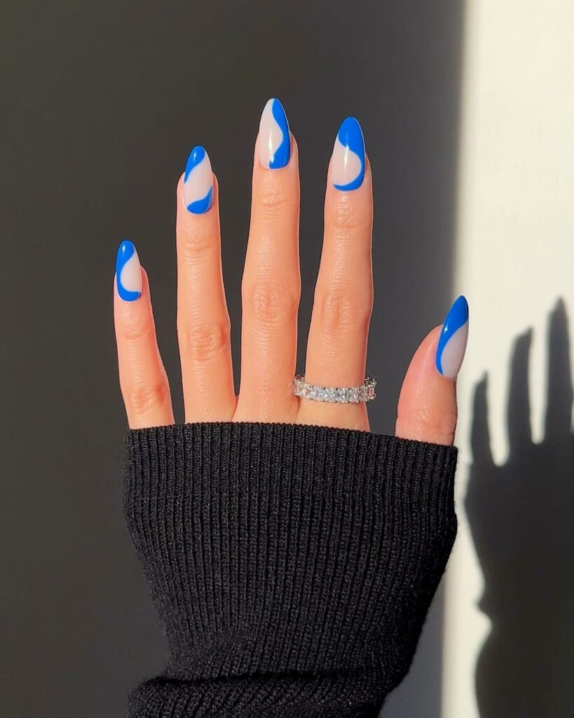 Abstract Blue Nails