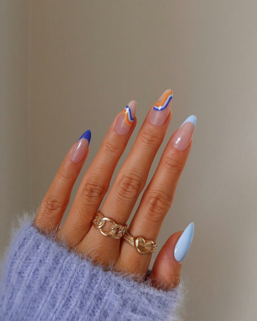 Blue nails