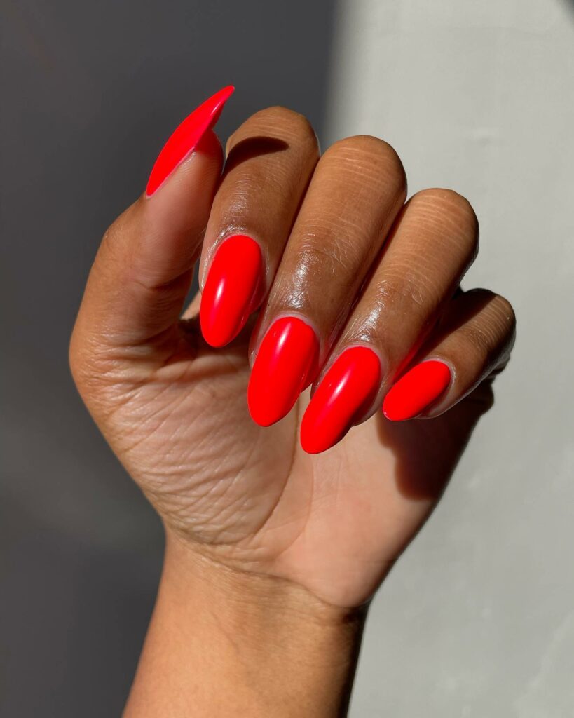 Bright Red Prom Nails for a Bold and Festive Look