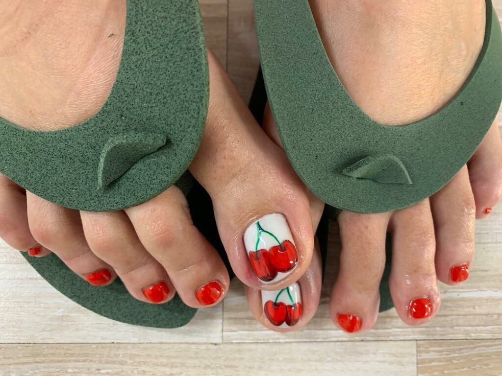 Cherry pedicure