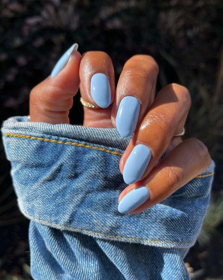 Light Blue Nails for a Calm Look