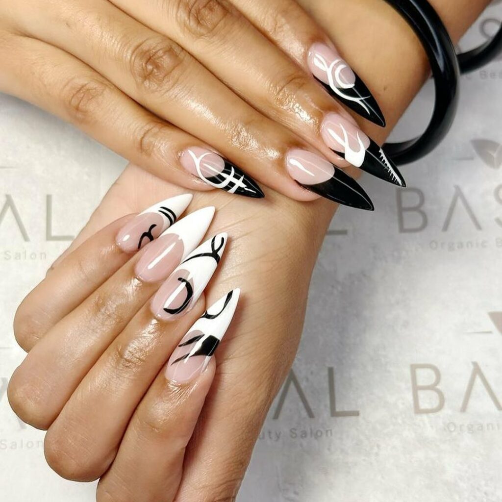 Abstract Stiletto Nails