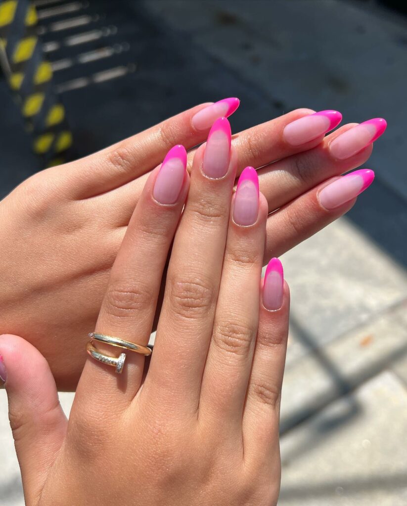 Hot Pink Summer Nails