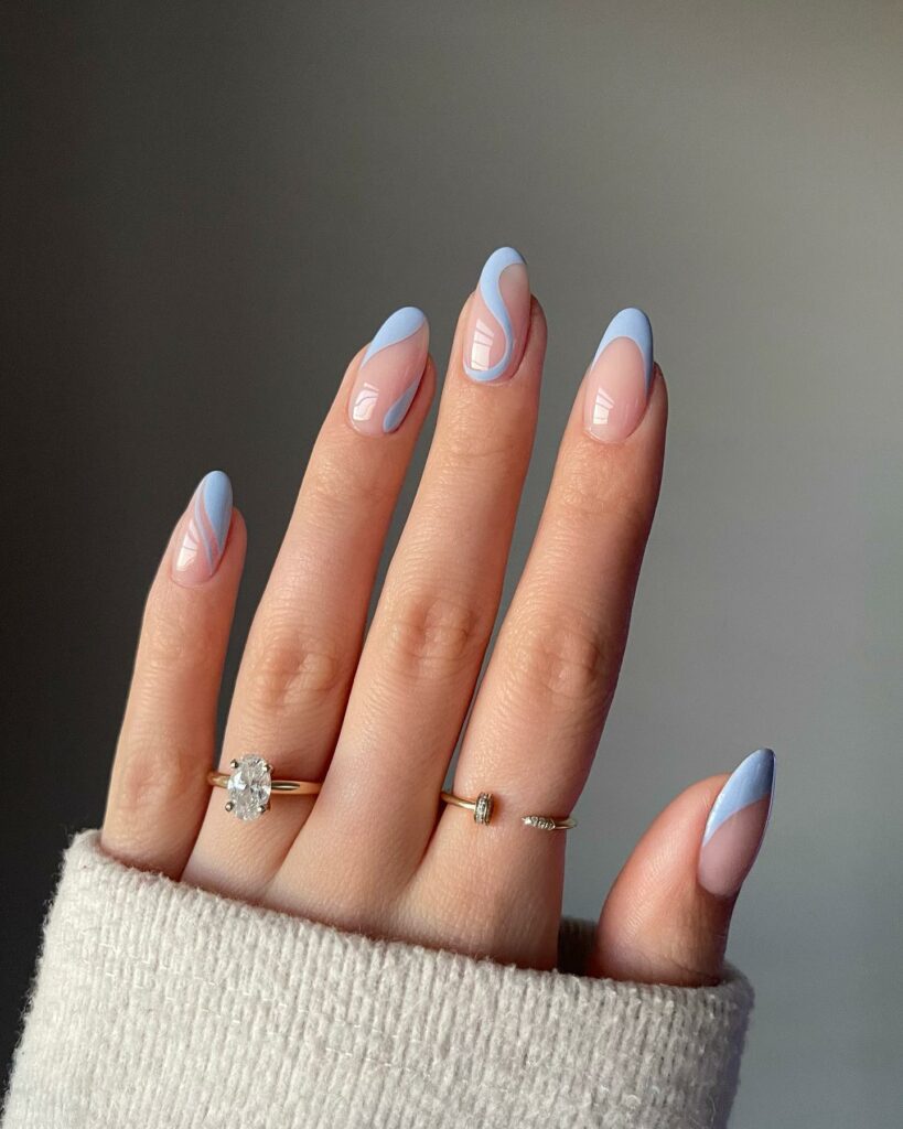 Light Blue Nails 