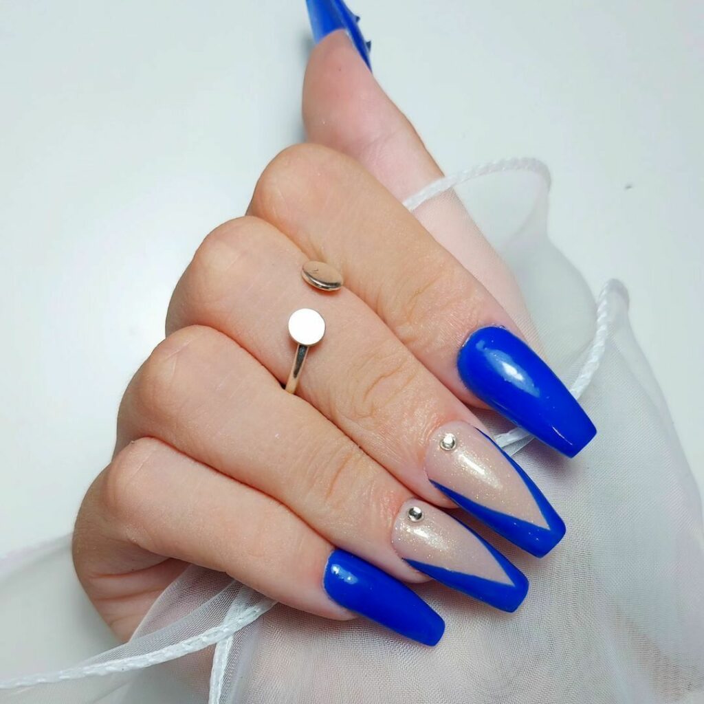 Palette Blue Coffin Nails