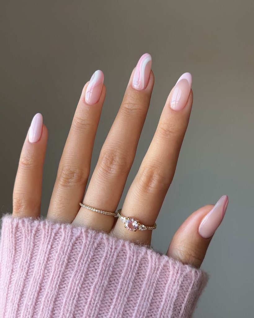 Pastel Pink Prom Nails