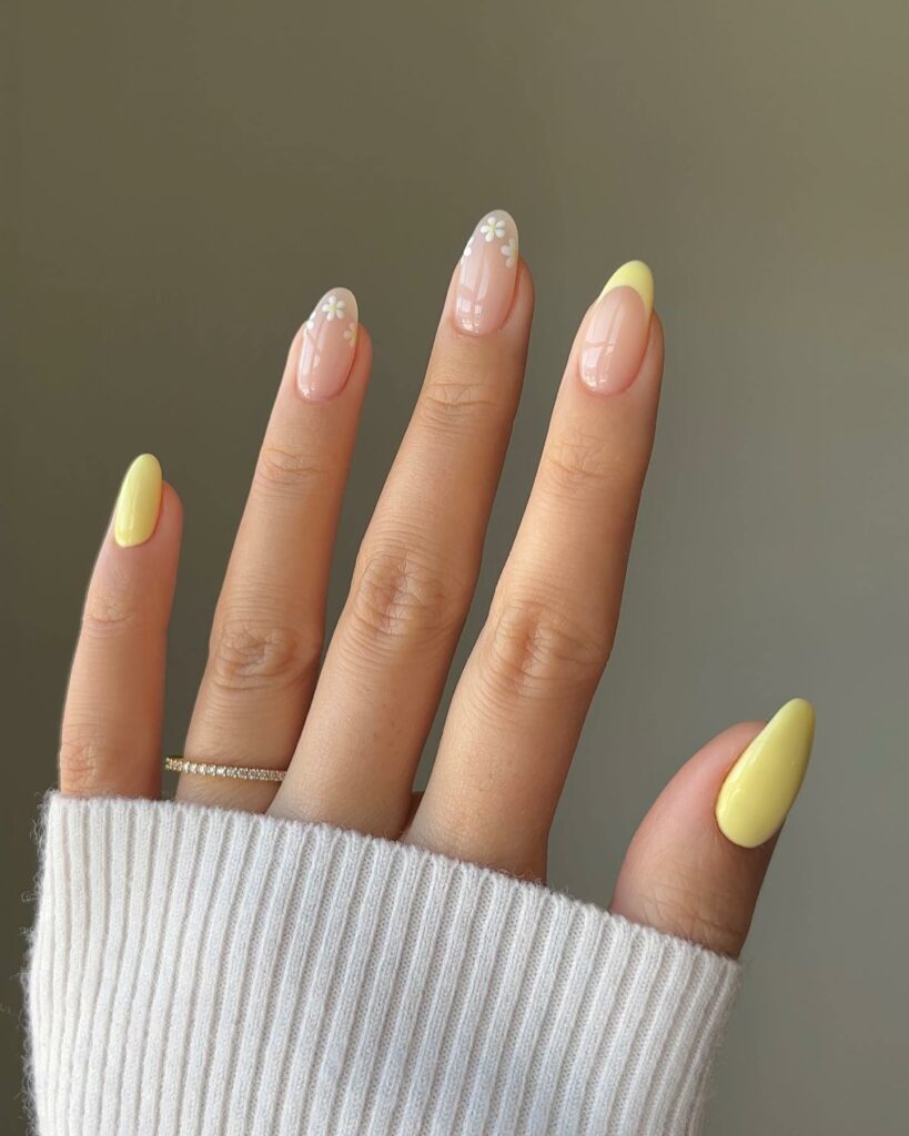 Pastel Yellow Prom Nails