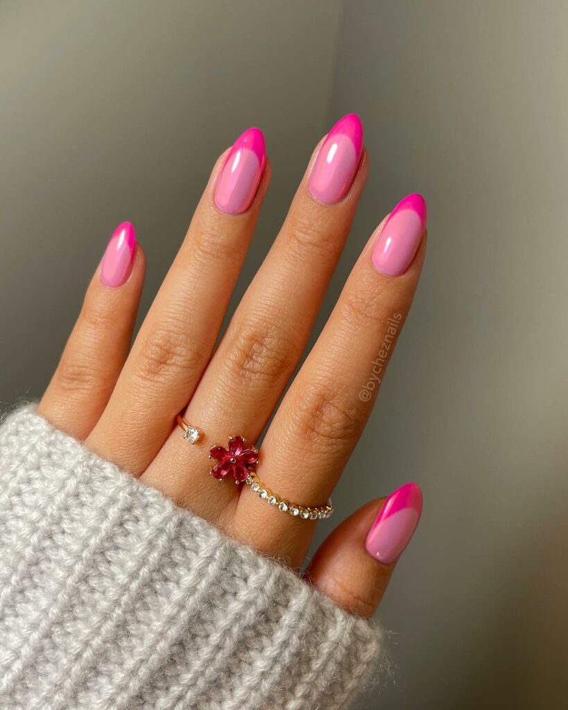 Chrome Pink Nails