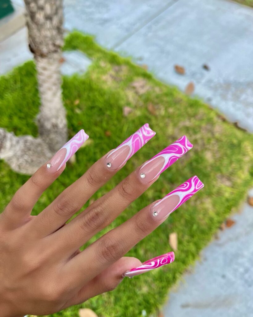 French Acrylic Pink Nails