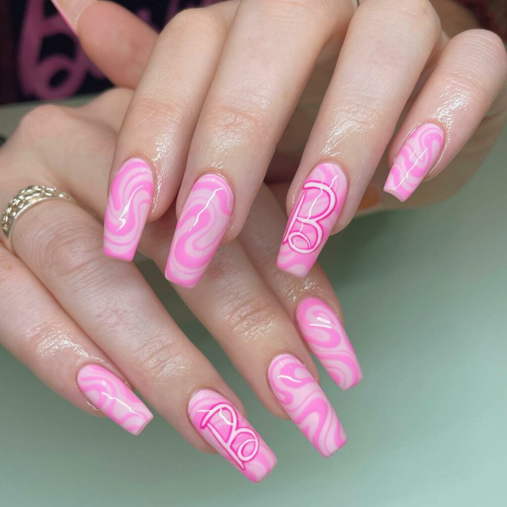 Hot Pink Nails