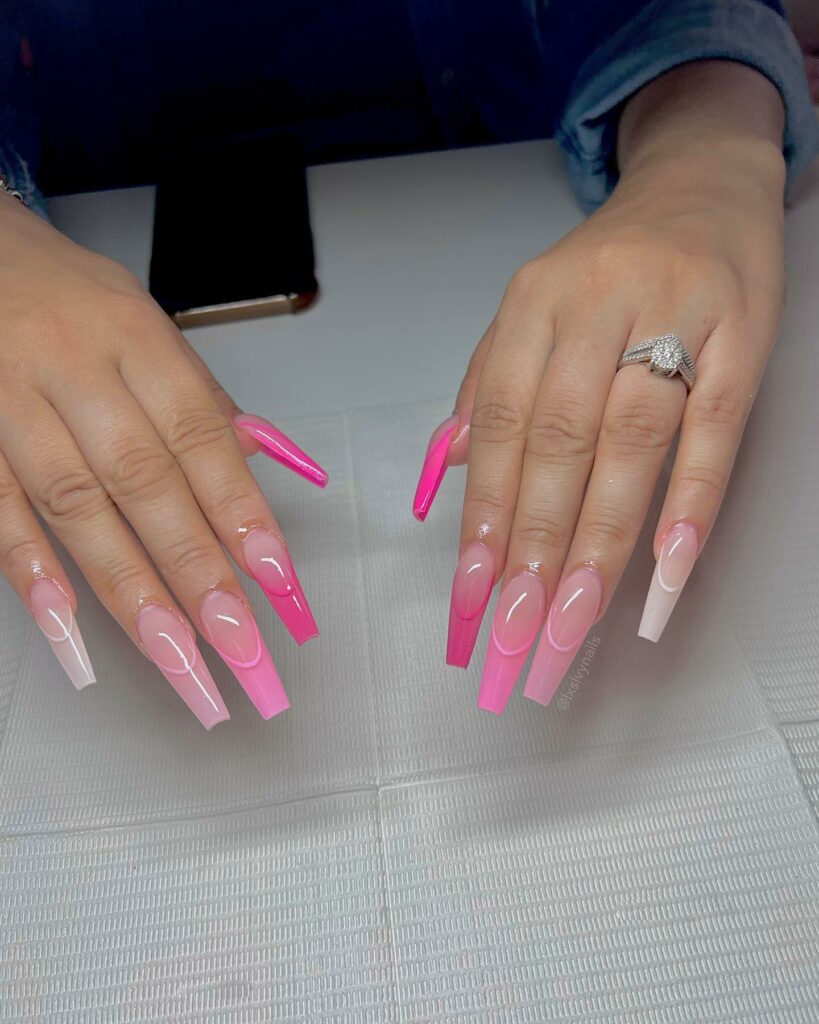 Acrylic Pink Nails