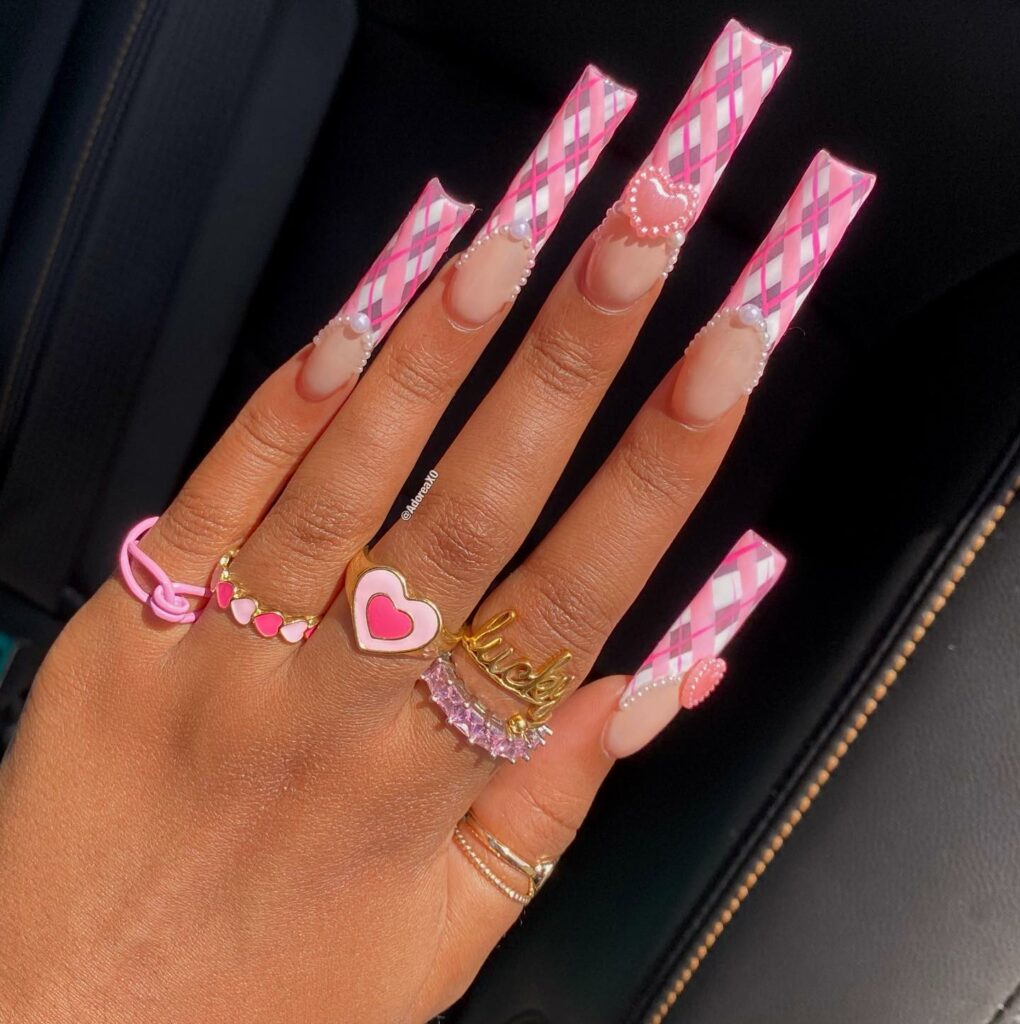 Acrylic Pink Nails