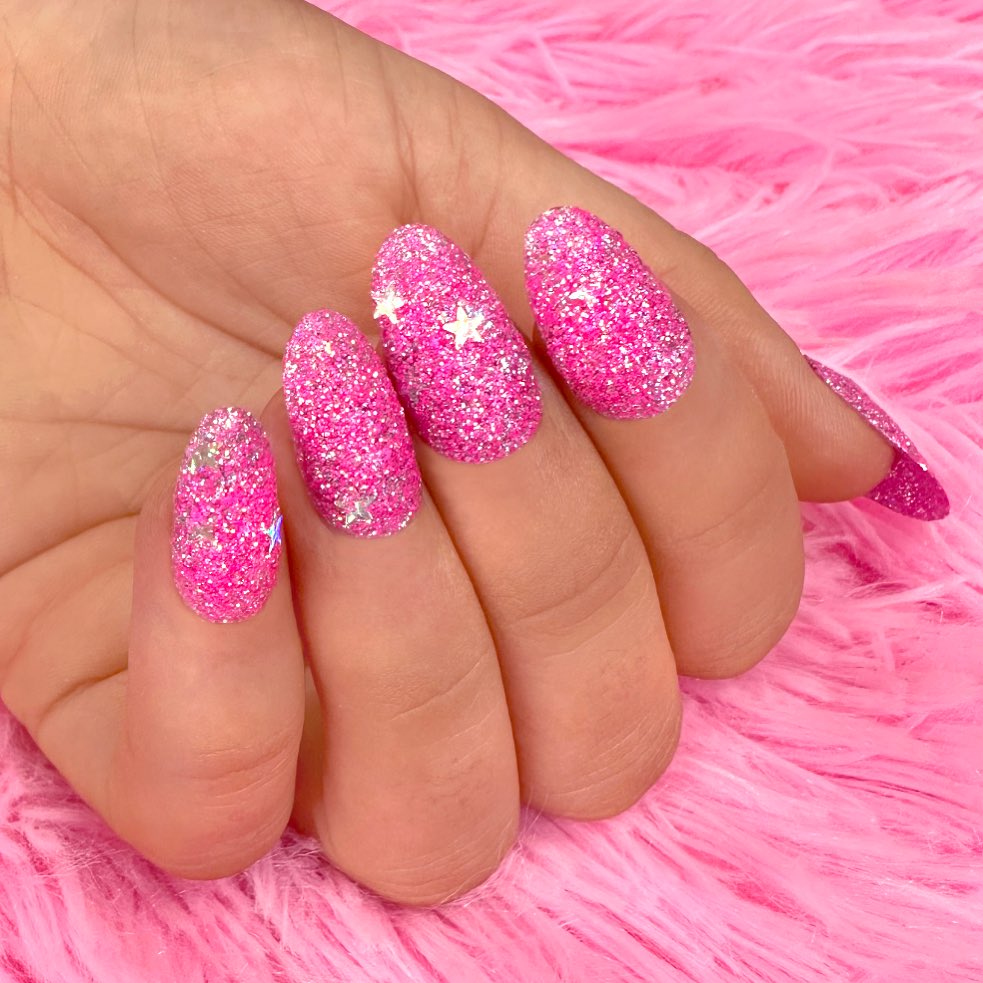 Pink and Glittery Stars