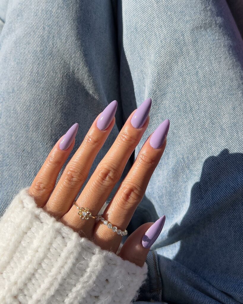 Purple Prom Nails for a Touch of Royalty