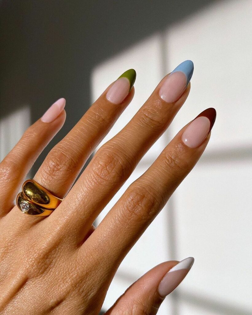 Summer Color Blocking Nails