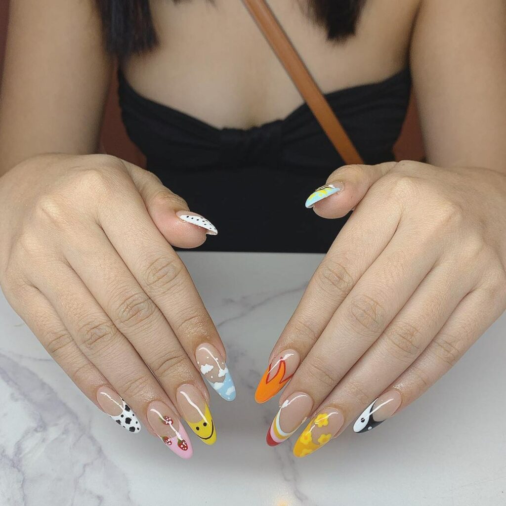 Summer Mixed Nail Designs