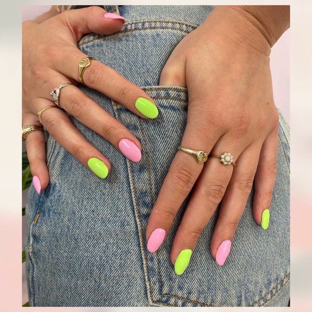 Summer Neon Green Nail