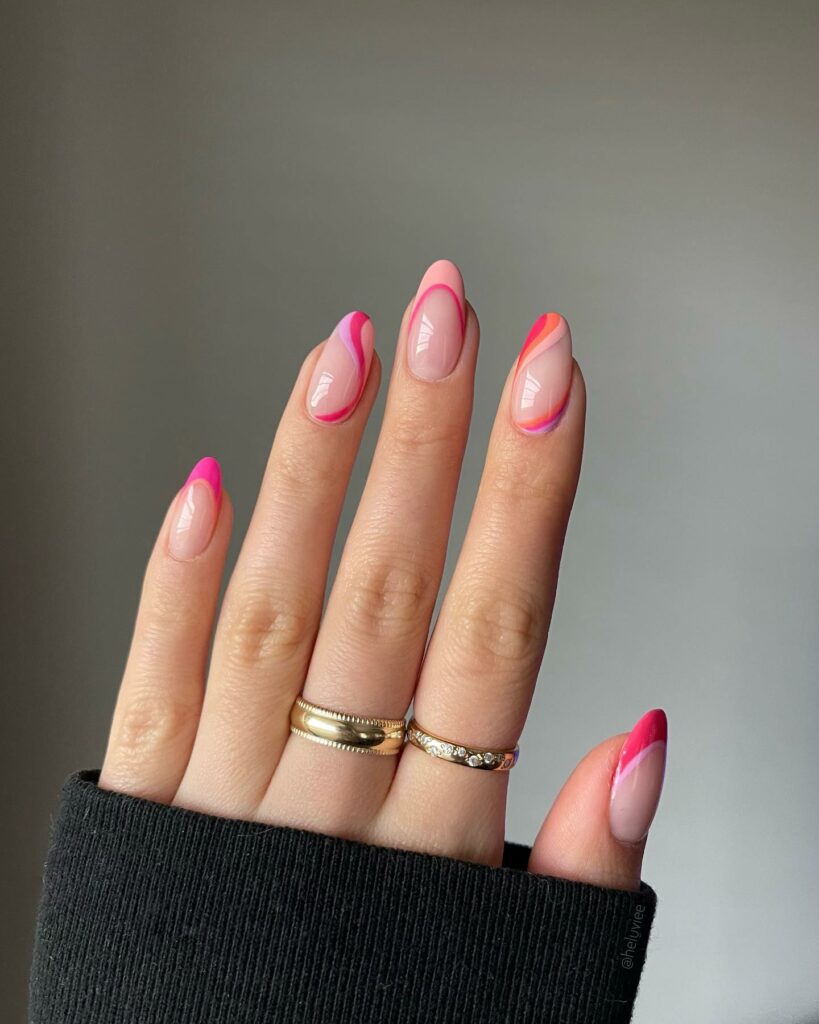 Tortoiseshell Tips on Pink