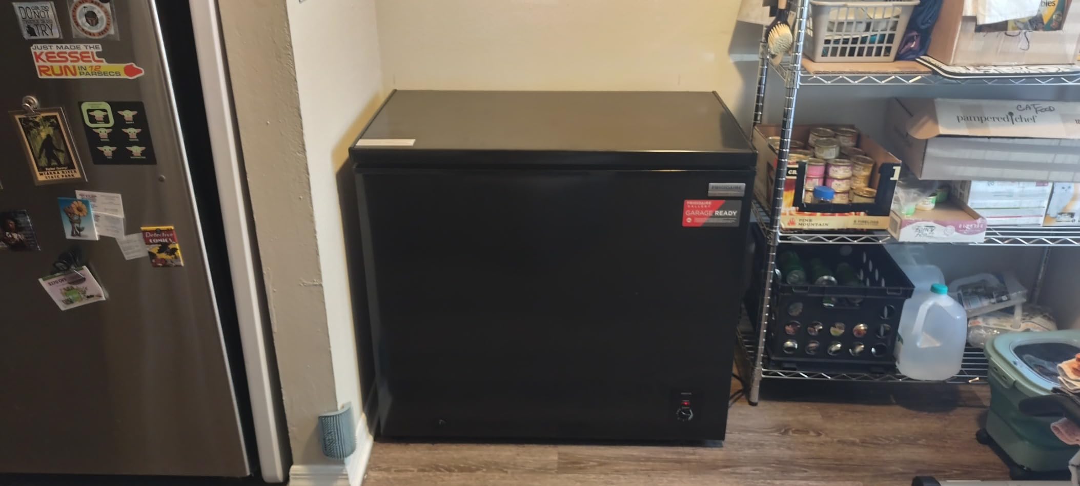 FRIGIDAIRE EFRF7003-BLACK Chest Deep Freezer, 7 Cu. Ft, Black Adjustable Thermostat-Removable Vinyl Coated Wire Basket-Easy Defrost Drain - Customer Photo 1