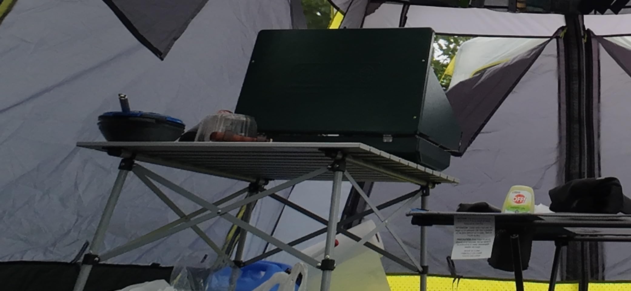 Coleman Outdoor Folding Table, Sturdy Aluminum Camping Table with Snap-Together Design, Seats 4 & Carry Bag Included, Great for Camping, Tailgating, Grilling, Hunting, Outdoor Dining & More Customer Review Coleman Outdoor Folding Table, Sturdy Aluminum Camping Table with Snap-Together Design, Seats 4 & Carry Bag Included, Great for Camping, Tailgating, Grilling, Hunting, Outdoor Dining & More - Customer Photo 3
