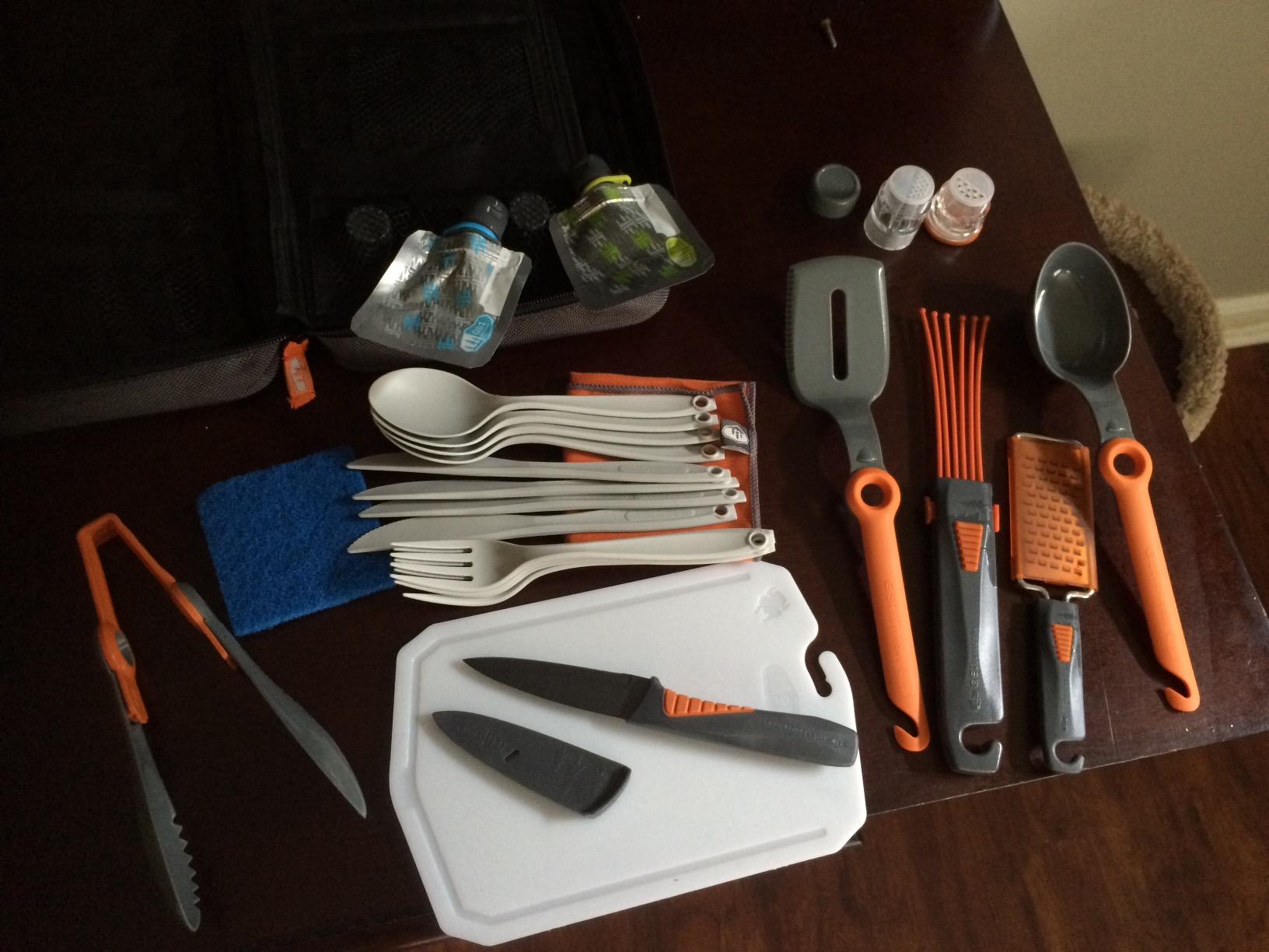 GSI Outdoors Destination Kitchen Set 24‑Piece, Full Camp Kitchen Kit, Cutlery for Persons, Pivot Tools, Spice Shakers & Carry Travel Case Customer Review GSI Outdoors Destination Kitchen Set 24‑Piece, Full Camp Kitchen Kit, Cutlery for Persons, Pivot Tools, Spice Shakers & Carry Travel Case - Customer Photo 2