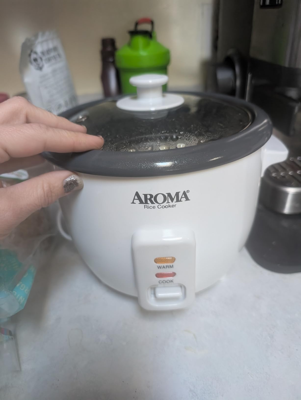 AROMA Rice Cooker, 3-Cup (Uncooked) / 6-Cup (Cooked), Small Rice Cooker, Oatmeal Cooker, Soup Maker, Auto Keep Warm, 1.5 Qt, White, ARC-363NG Customer Review AROMA Rice Cooker, 3-Cup (Uncooked) / 6-Cup (Cooked), Small Rice Cooker, Oatmeal Cooker, Soup Maker, Auto Keep Warm, 1.5 Qt, White, ARC-363NG - Customer Photo 2