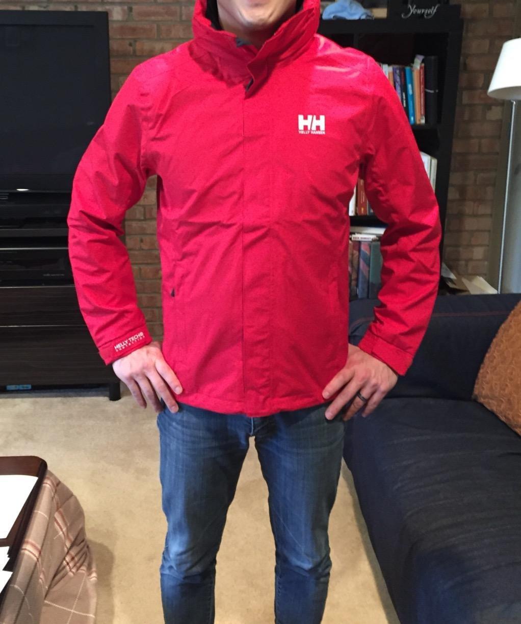 Helly Hansen Men's Dubliner Jacket Waterproof, Windproof, Breathable Shell Rain Coat with Packable Hood Customer Review Helly Hansen Men's Dubliner Jacket Waterproof, Windproof, Breathable Shell Rain Coat with Packable Hood - Customer Photo 1