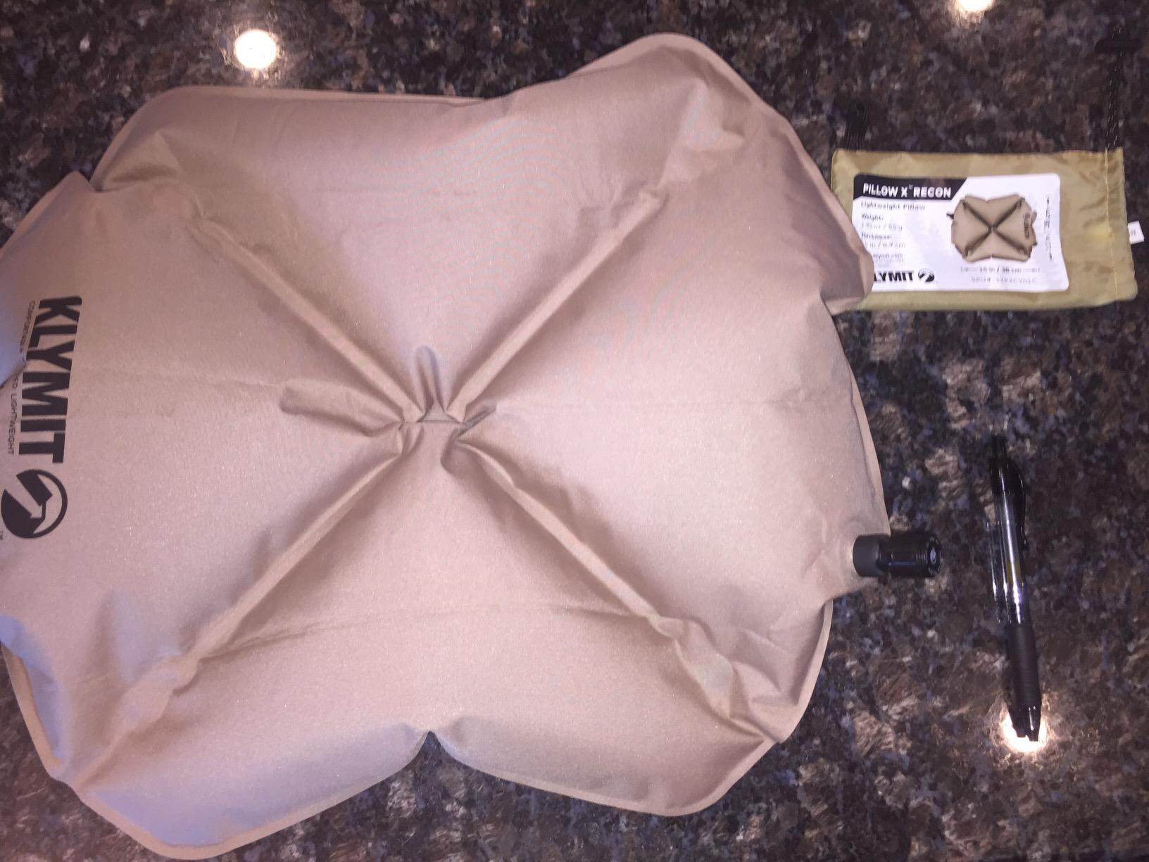 Klymit Pillow X Travel Pillow, Lightweight Inflatable Hybrid Airplane, Backpacking, Hammock, and Camping Pillow Customer Review Klymit Pillow X Travel Pillow, Lightweight Inflatable Hybrid Airplane, Backpacking, Hammock, and Camping Pillow - Customer Photo 4