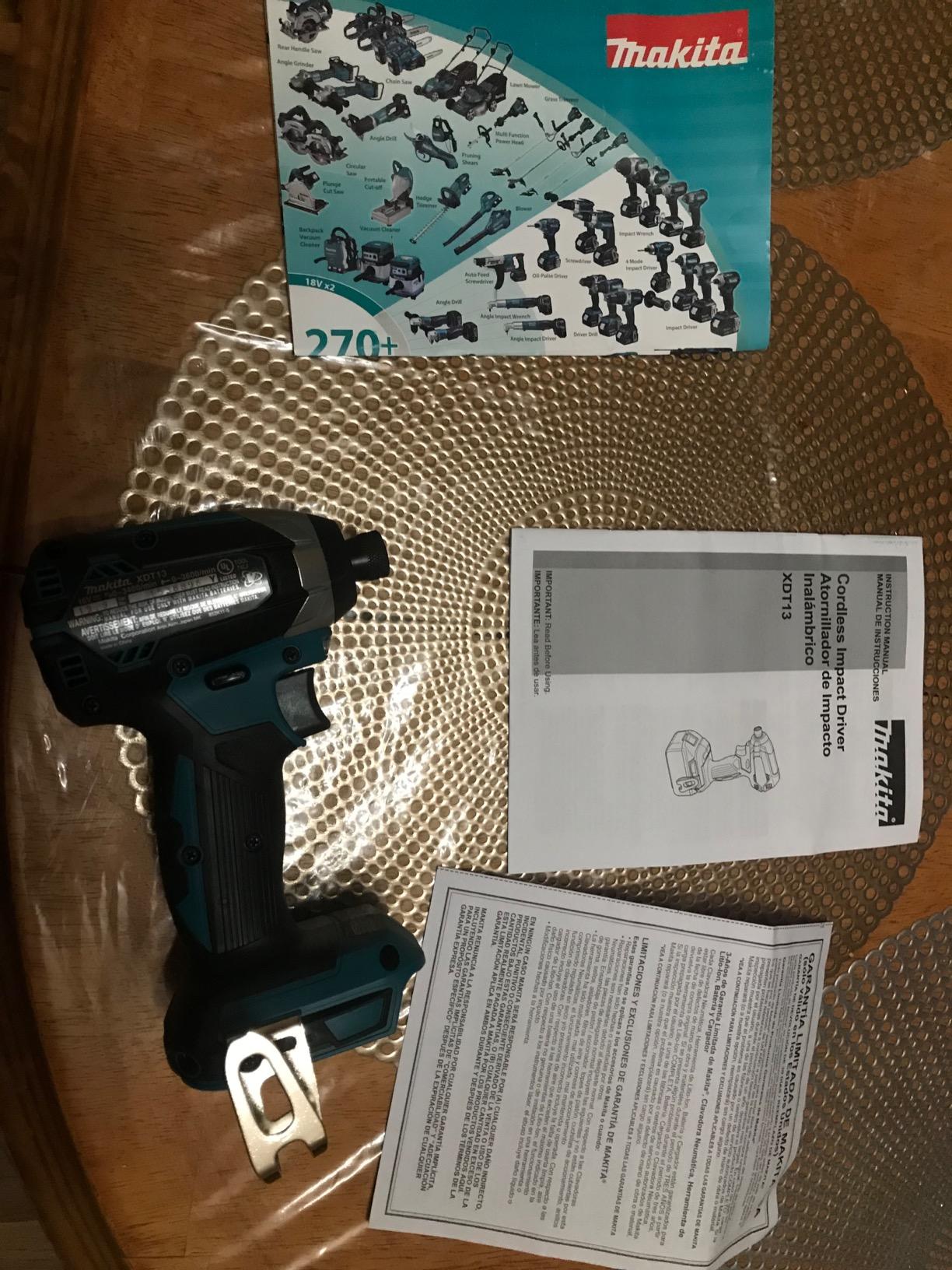 Makita XDT13Z 18V LXT Lithium-Ion Brushless Cordless Impact Driver, Tool Only Customer Review Makita XDT13Z 18V LXT Lithium-Ion Brushless Cordless Impact Driver, Tool Only - Customer Photo 4