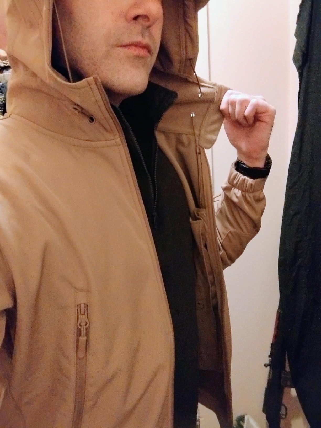 TACVASEN Men's Special Ops Military Tactical Soft Shell Winter Warm Fleece Lined Jacket Rain Hood Coat Hiking Snowboard - Customer Photo 2