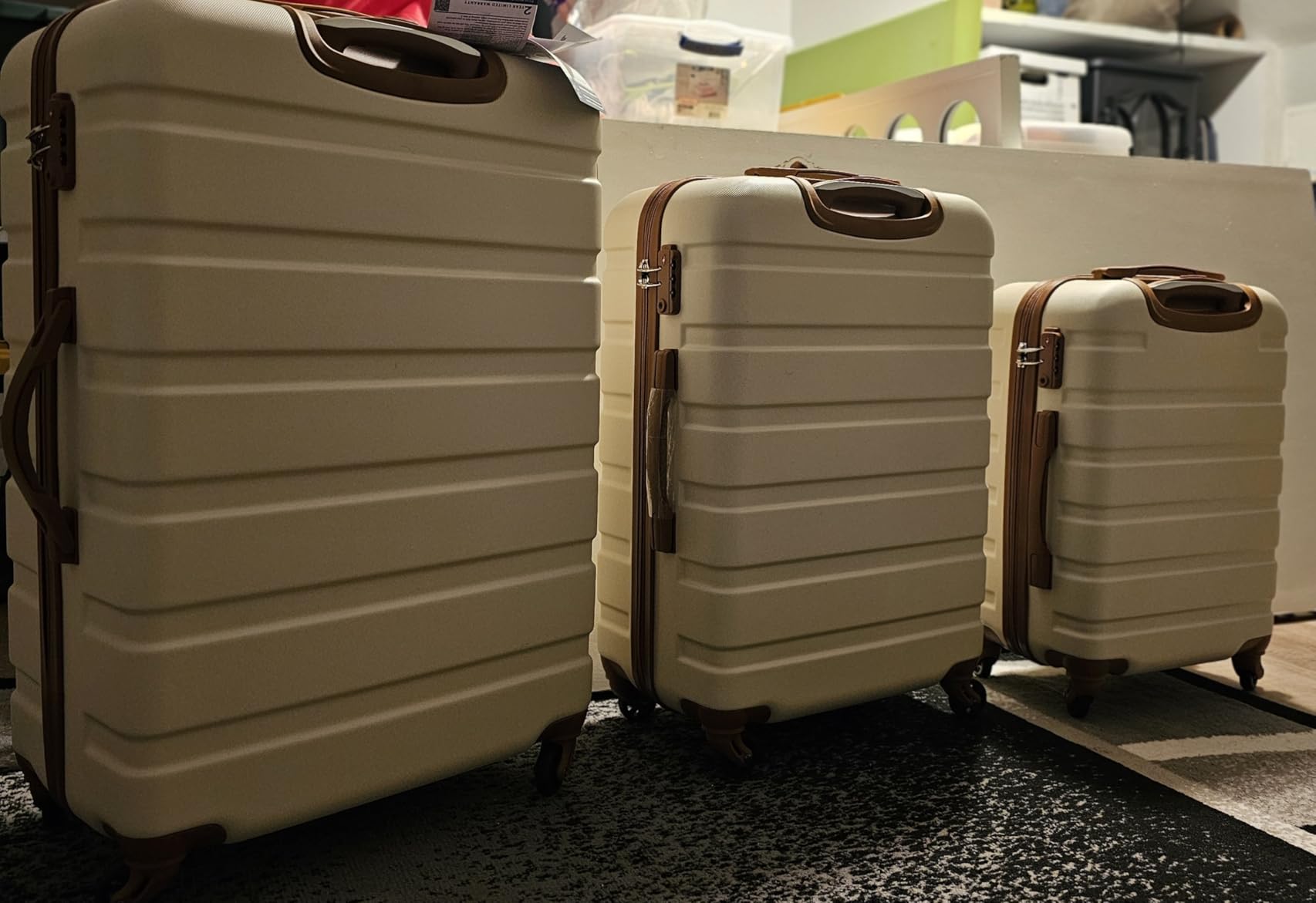 Coolife Luggage 3 Piece Set Suitcase Spinner Hardshell Lightweight TSA Lock (dark green3) Customer Review Coolife Luggage 3 Piece Set Suitcase Spinner Hardshell Lightweight TSA Lock (dark green3) - Customer Photo 2