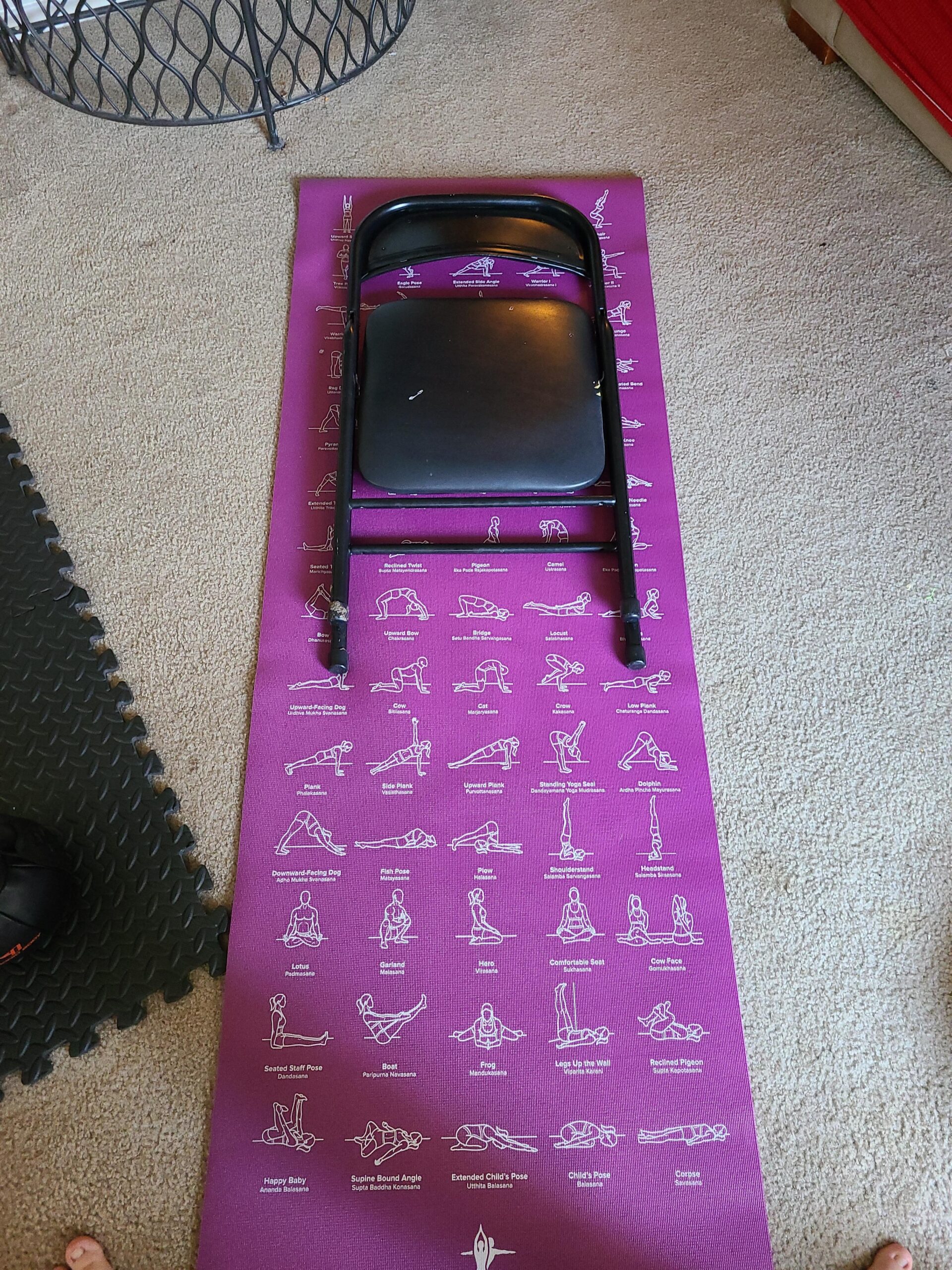 NewMe Fitness Yoga Mat for Women and Men - Large, 5mm Thick, 68 Inch Long, Non Slip Exercise Mats w/ 70 Printed Yoga Poses for Pilates, Workout and Stretching - Home and Gym Essentials Customer Review NewMe Fitness Yoga Mat for Women and Men - Large, 5mm Thick, 68 Inch Long, Non Slip Exercise Mats w/ 70 Printed Yoga Poses for Pilates, Workout and Stretching - Home and Gym Essentials - Customer Photo 3
