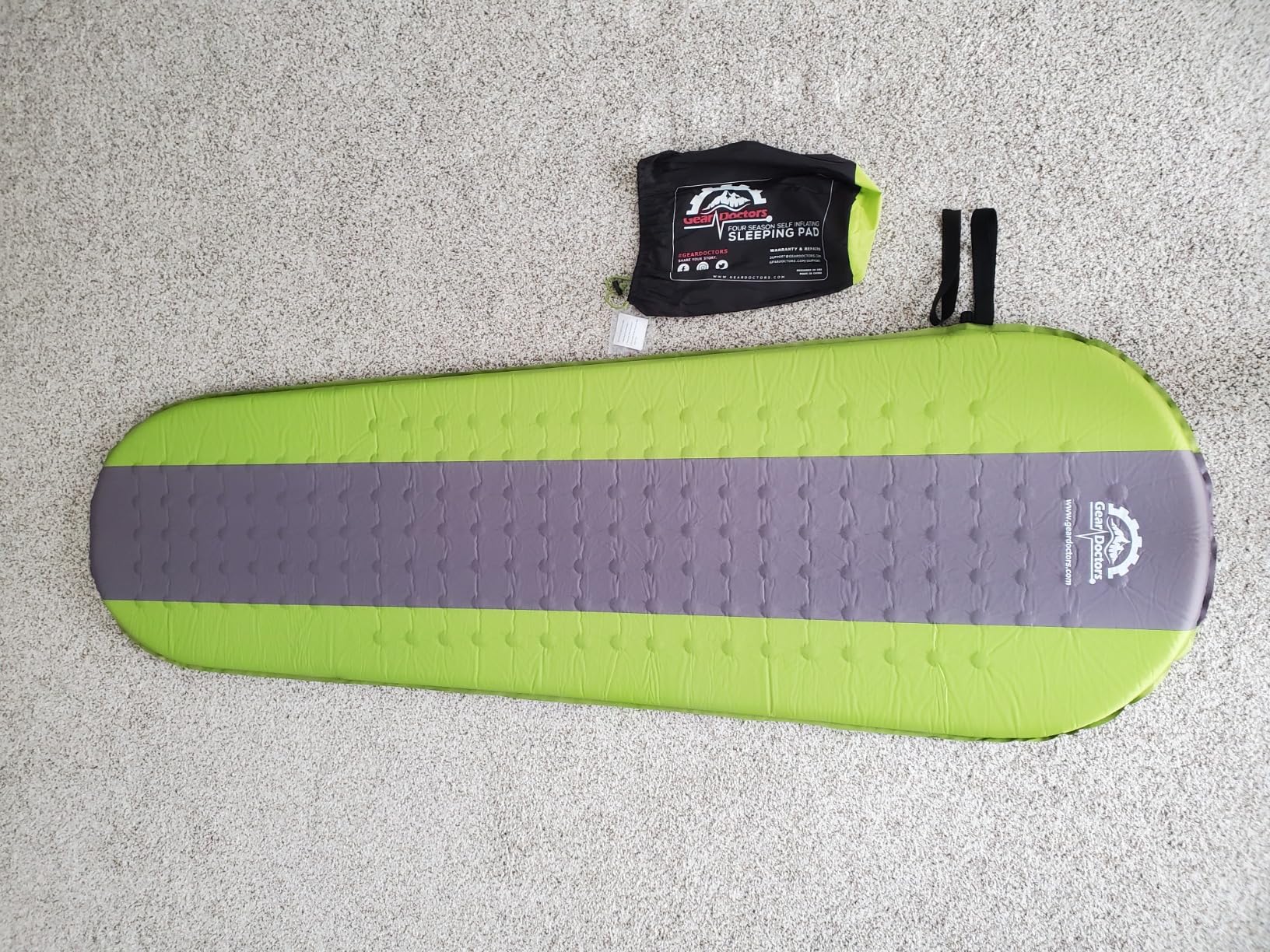 Gear Doctors Self Inflating Camping Sleeping Pad for Camping 4.3 R Insulated Camping mats-1.5 in Must Haves Inflatable Foam air Sleep mat Self Inflating air Mattress for Camping cot pad Tent Floors - Customer Photo 1