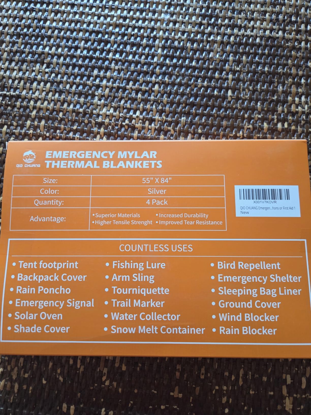 Emergency Mylar Thermal Blankets -Space Blanket Survival kit Camping Blanket (4-Pack). Perfect for Outdoors, Hiking, Survival, Bug Out Bag ,Marathons or First Aid Customer Review Emergency Mylar Thermal Blankets -Space Blanket Survival kit Camping Blanket (4-Pack). Perfect for Outdoors, Hiking, Survival, Bug Out Bag ,Marathons or First Aid - Customer Photo 1