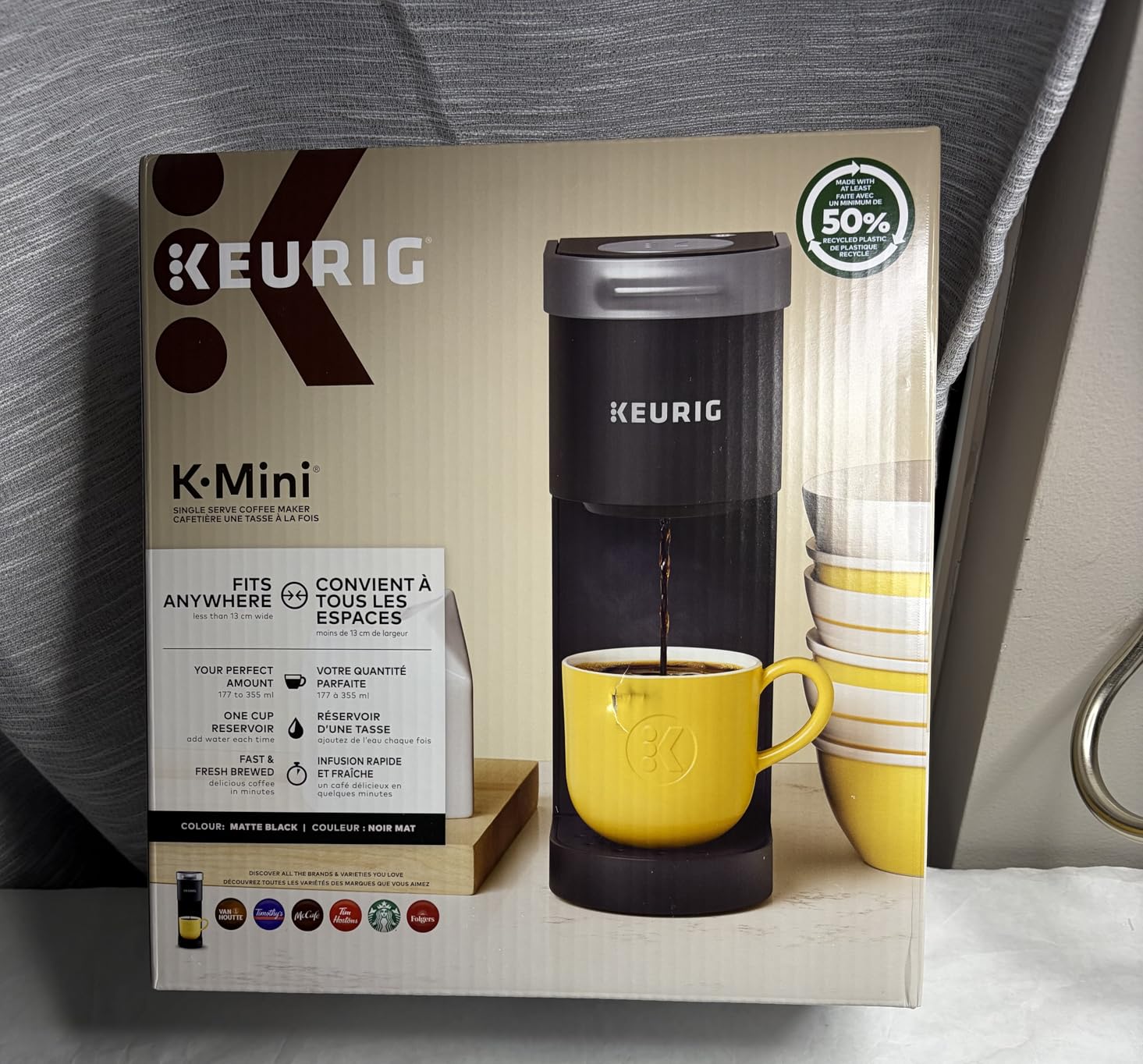 Keurig K-Mini Single Serve K-Cup Pod Coffee Maker, 6 to 12oz Brew size, with Cord Storage, Perfect for Small Spaces, Black Customer Review Keurig K-Mini Single Serve K-Cup Pod Coffee Maker, 6 to 12oz Brew size, with Cord Storage, Perfect for Small Spaces, Black - Customer Photo 3