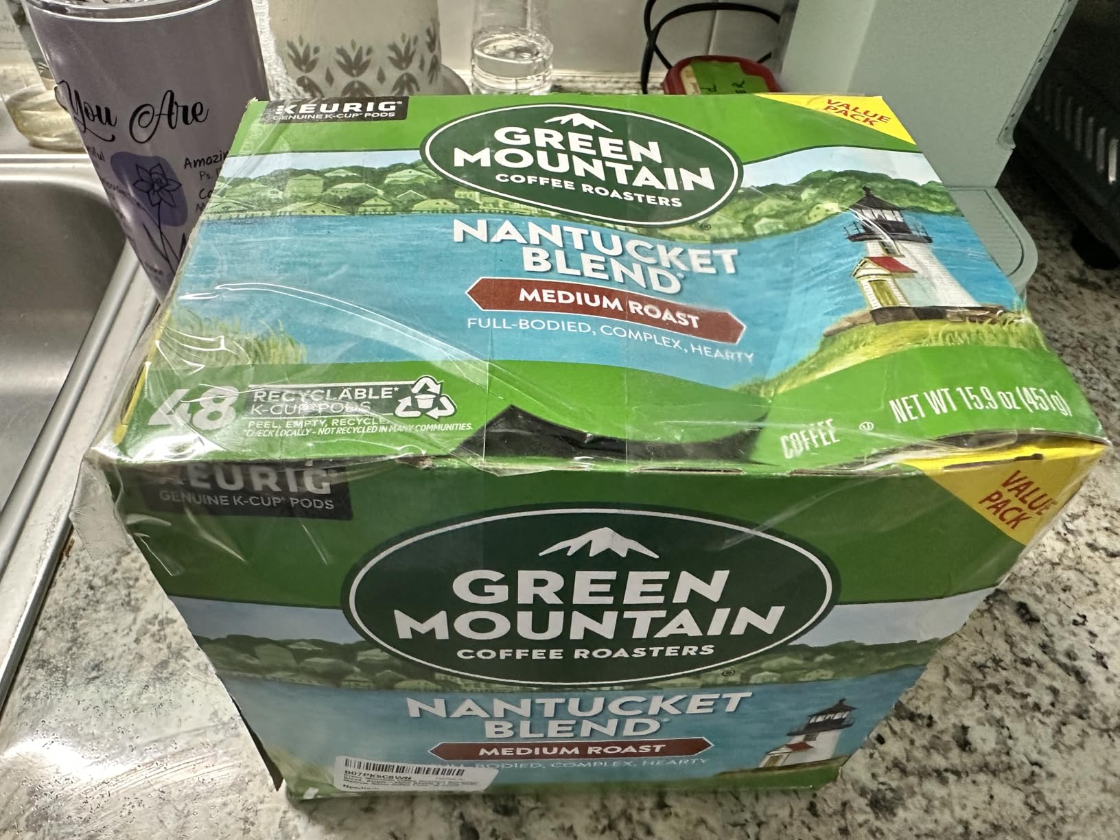 Green Mountain Coffee Roasters Nantucket Blend, Single-Serve Keurig K-Cup Pods, Medium Roast Coffee Pods, 48 Count Customer Review Green Mountain Coffee Roasters Nantucket Blend, Single-Serve Keurig K-Cup Pods, Medium Roast Coffee Pods, 48 Count - Customer Photo 1