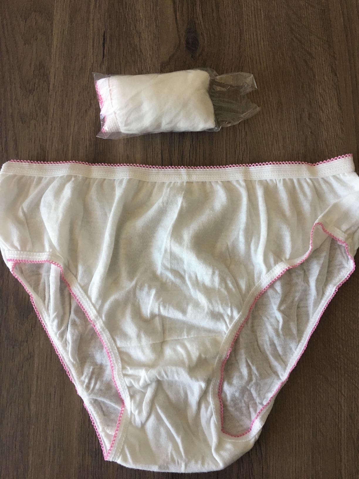 Women's Disposable Underwear for Travel-Hospital Stays- 100% Cotton Panties White(10pk) Customer Review Women's Disposable Underwear for Travel-Hospital Stays- 100% Cotton Panties White(10pk) - Customer Photo 2