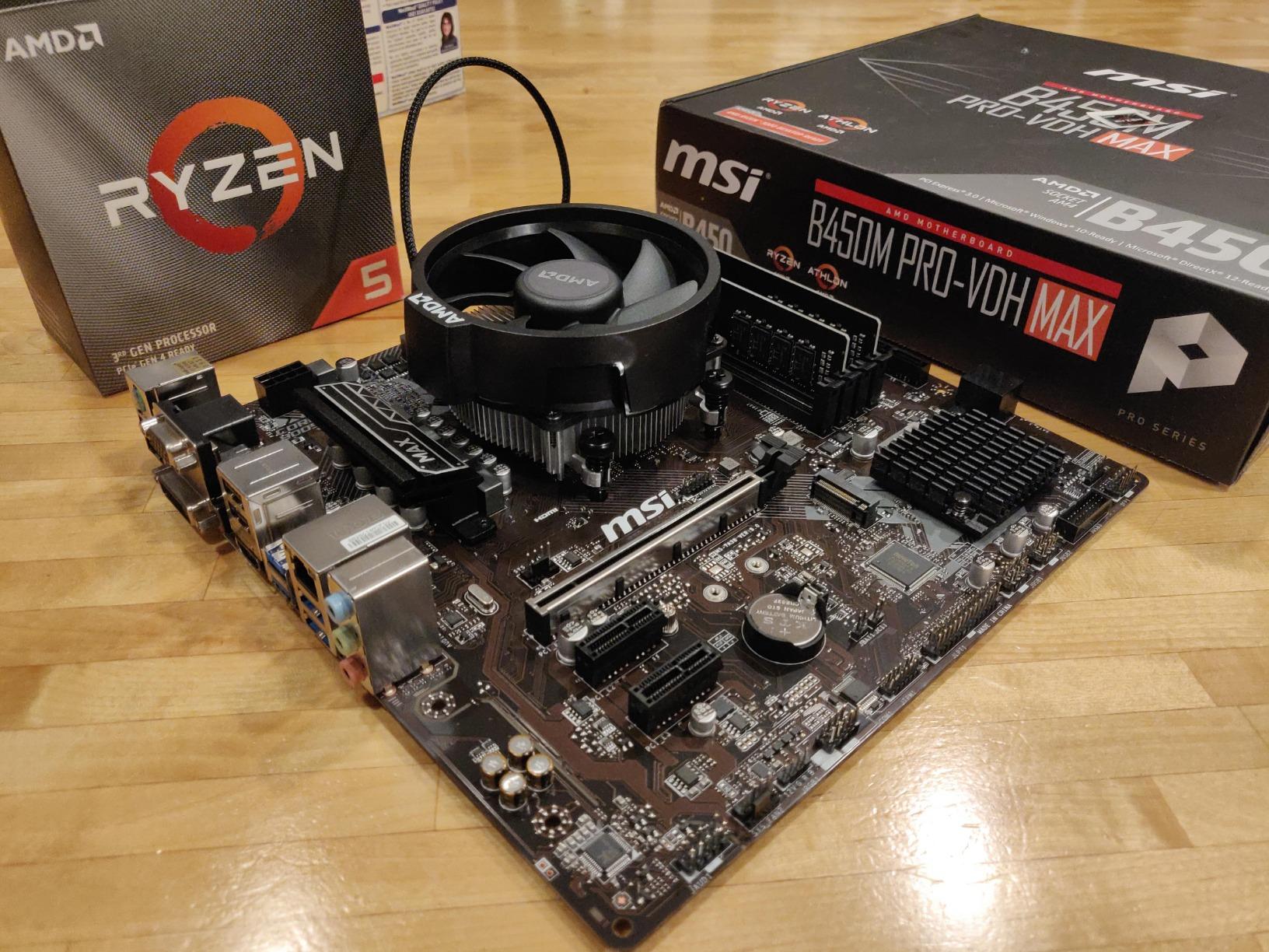 AMD Ryzen 5 3600 6-Core, 12-Thread Unlocked Desktop Processor with Wraith Stealth Cooler - Customer Photo 3