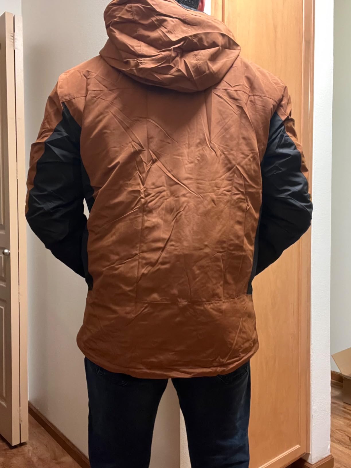 FREE SOLDIER Men's Waterproof Ski Jacket Fleece Lined Warm Winter Snow Coat with Hood Fully Taped Seams - Customer Photo 2
